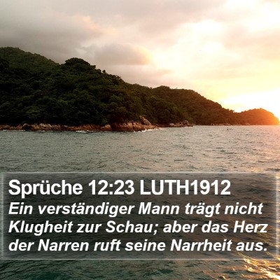 Sprüche 12:23 LUTH1912 Bible Verse Image