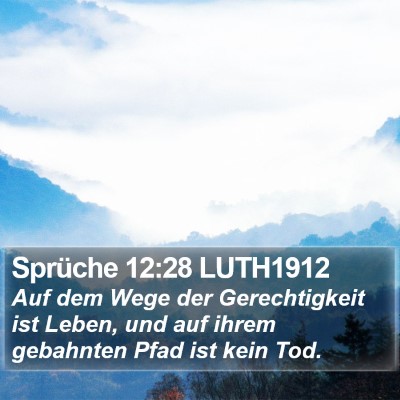 Sprüche 12:28 LUTH1912 Bible Verse Image