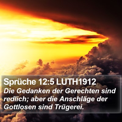 Sprüche 12:5 LUTH1912 Bible Verse Image