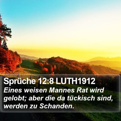 Sprüche 12:8 LUTH1912 Bible Verse Image