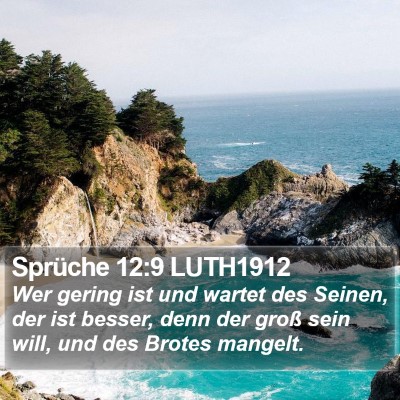 Sprüche 12:9 LUTH1912 Bible Verse Image