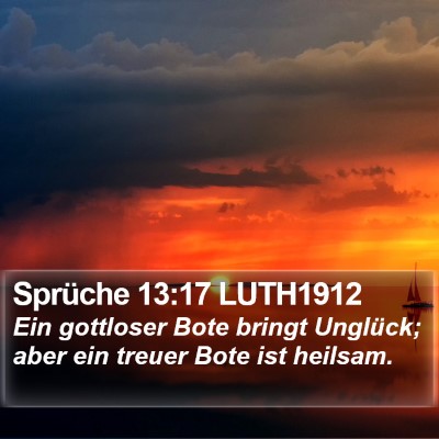 Sprüche 13:17 LUTH1912 Bible Verse Image