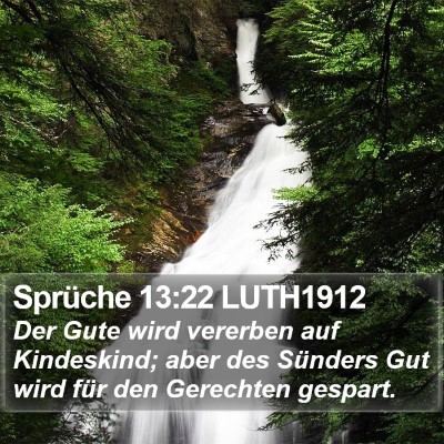 Sprüche 13:22 LUTH1912 Bible Verse Image