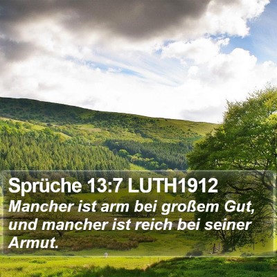 Sprüche 13:7 LUTH1912 Bible Verse Image