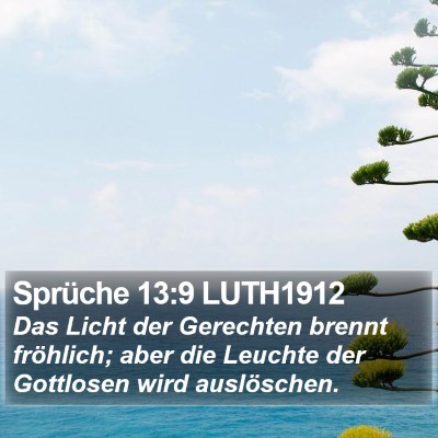 Sprüche 13:9 LUTH1912 Bible Verse Image