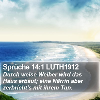Sprüche 14:1 LUTH1912 Bible Verse Image