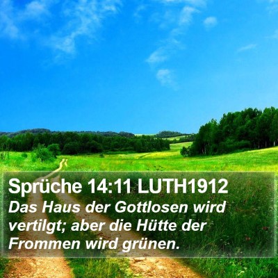 Sprüche 14:11 LUTH1912 Bible Verse Image