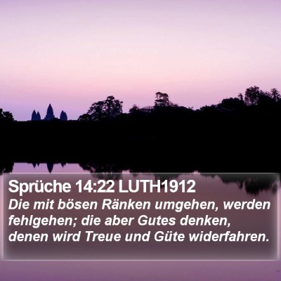 Sprüche 14:22 LUTH1912 Bible Verse Image