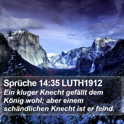 Sprüche 14:35 LUTH1912 Bible Verse Image