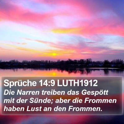 Sprüche 14:9 LUTH1912 Bible Verse Image