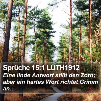 Sprüche 15:1 LUTH1912 Bible Verse Image