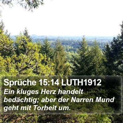 Sprüche 15:14 LUTH1912 Bible Verse Image