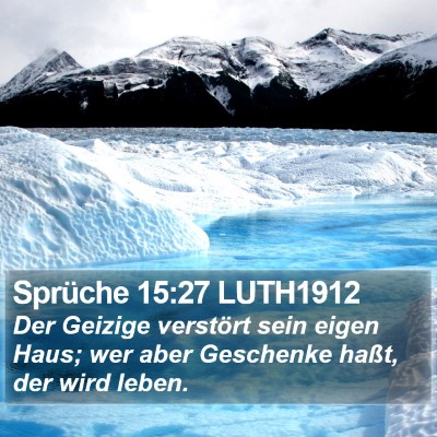 Sprüche 15:27 LUTH1912 Bible Verse Image