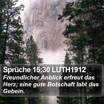 Sprüche 15:30 LUTH1912 Bible Verse Image