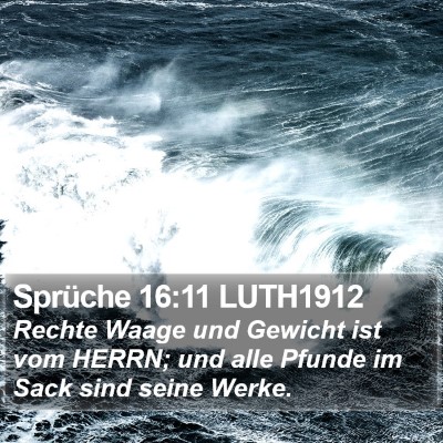 Sprüche 16:11 LUTH1912 Bible Verse Image