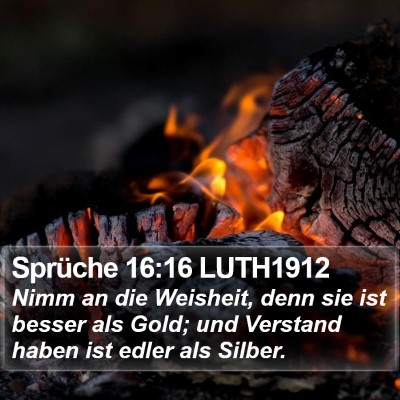 Sprüche 16:16 LUTH1912 Bible Verse Image