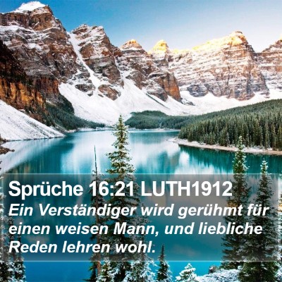 Sprüche 16:21 LUTH1912 Bible Verse Image
