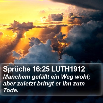 Sprüche 16:25 LUTH1912 Bible Verse Image