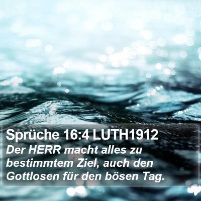 Sprüche 16:4 LUTH1912 Bible Verse Image