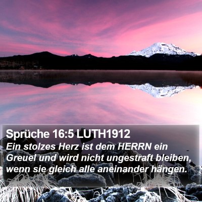 Sprüche 16:5 LUTH1912 Bible Verse Image