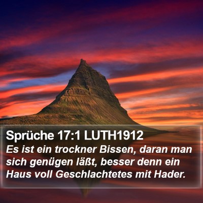 Sprüche 17:1 LUTH1912 Bible Verse Image