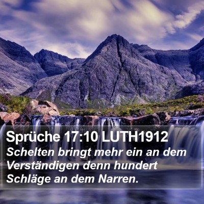 Sprüche 17:10 LUTH1912 Bible Verse Image