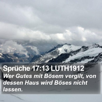 Sprüche 17:13 LUTH1912 Bible Verse Image