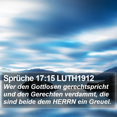 Sprüche 17:15 LUTH1912 Bible Verse Image