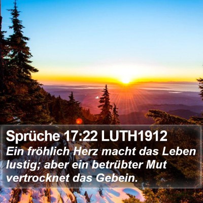 Sprüche 17:22 LUTH1912 Bible Verse Image