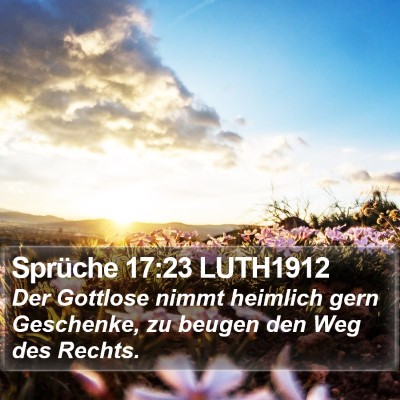 Sprüche 17:23 LUTH1912 Bible Verse Image