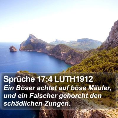 Sprüche 17:4 LUTH1912 Bible Verse Image