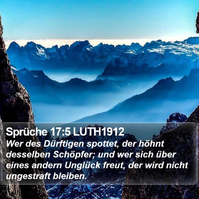 Sprüche 17:5 LUTH1912 Bible Verse Image