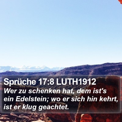Sprüche 17:8 LUTH1912 Bible Verse Image