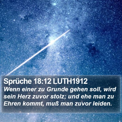 Sprüche 18:12 LUTH1912 Bible Verse Image