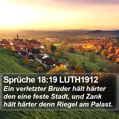 Sprüche 18:19 LUTH1912 Bible Verse Image