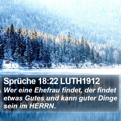 Sprüche 18:22 LUTH1912 Bible Verse Image