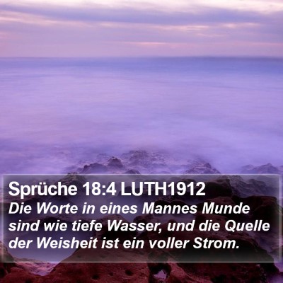 Sprüche 18:4 LUTH1912 Bible Verse Image