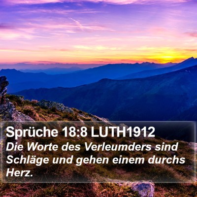 Sprüche 18:8 LUTH1912 Bible Verse Image