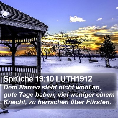 Sprüche 19:10 LUTH1912 Bible Verse Image