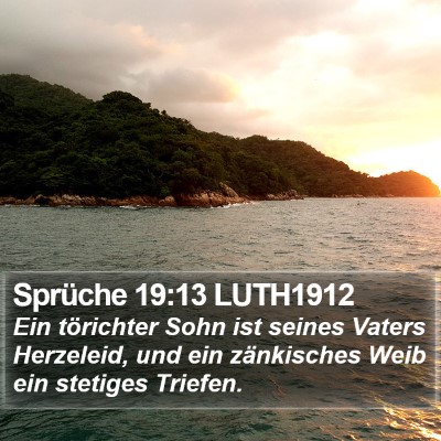 Sprüche 19:13 LUTH1912 Bible Verse Image