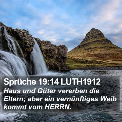 Sprüche 19:14 LUTH1912 Bible Verse Image