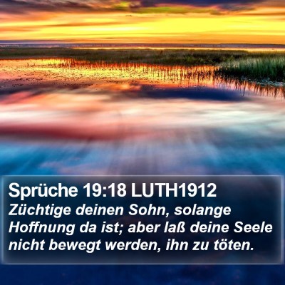Sprüche 19:18 LUTH1912 Bible Verse Image