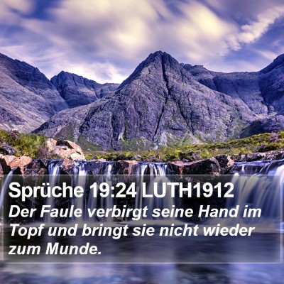 Sprüche 19:24 LUTH1912 Bible Verse Image