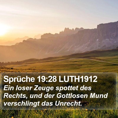 Sprüche 19:28 LUTH1912 Bible Verse Image