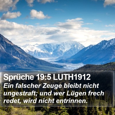 Sprüche 19:5 LUTH1912 Bible Verse Image