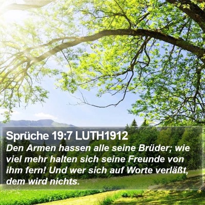 Sprüche 19:7 LUTH1912 Bible Verse Image
