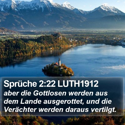 Sprüche 2:22 LUTH1912 Bible Verse Image