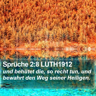 Sprüche 2:8 LUTH1912 Bible Verse Image