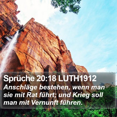 Sprüche 20:18 LUTH1912 Bible Verse Image