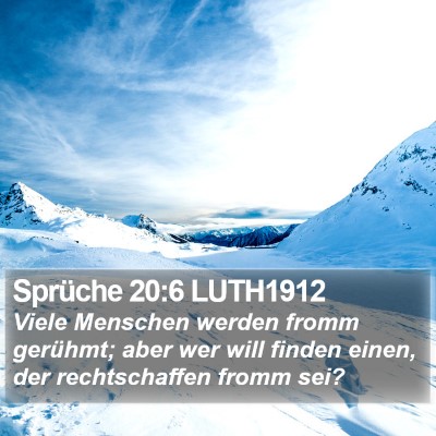Sprüche 20:6 LUTH1912 Bible Verse Image